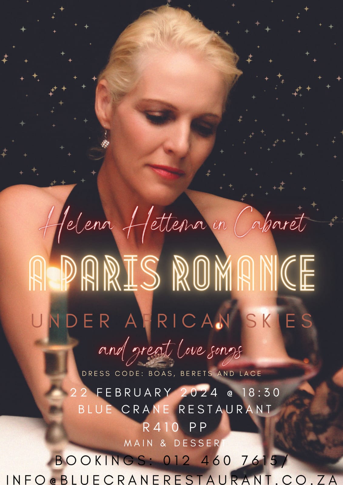 Helena Hettema in Cabaret at the Blue Crane - 22 Feb2024